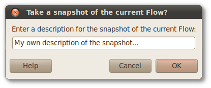 Save the snapshot description