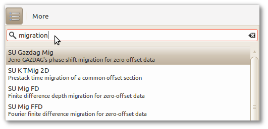 Filtering the menus list